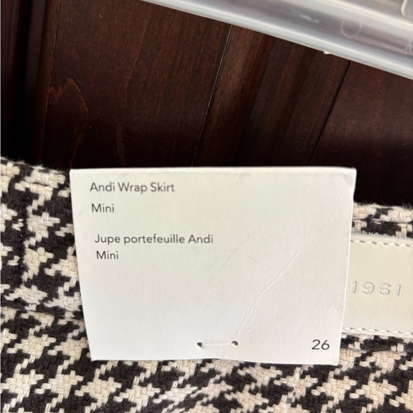 DL1961 Black and White A-Line Mini Skirt for Work - Picture 3 of 5